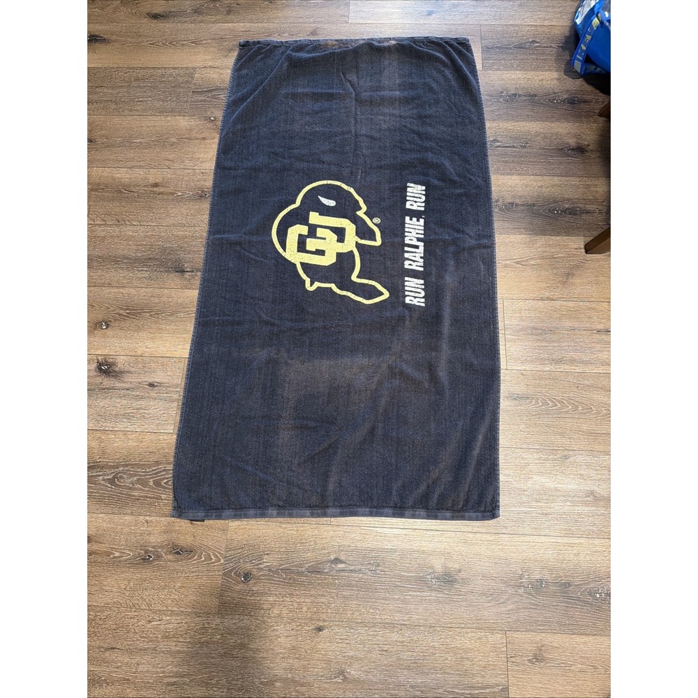 Vintage Colorado Buffaloes CU Buffs "Run Ralphie Run" Bath Beach Towel 27" x 54"